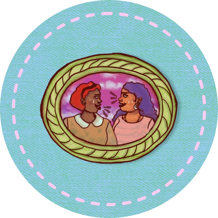 Ilustração de 2 mulheres, representando as histórias das mulheres trabalhadoras rurais